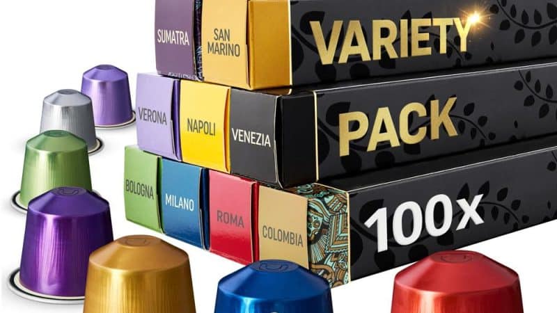 Mixed Variety Pack for Nespresso | 100 Test Winning Aluminum Capsules | 9 Distinctive Italian Flavors | 100% Nespresso Compatible Pods Review