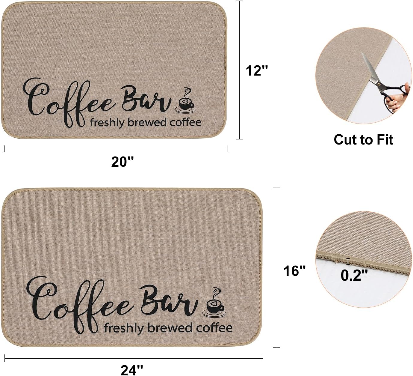 Findosom Coffee Mat: The Perfect Coffee Bar Accessory for a Tidy and Organized Kitchen