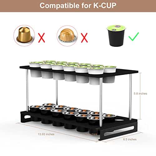TANiCOO 2Tier Wooden Coffee Pod Holder: The Perfect Organizer for Coffee Lovers
